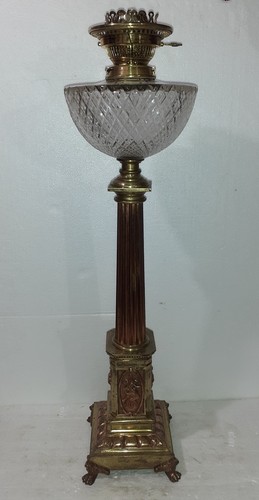 Immense lampe petrole bronze - immense,