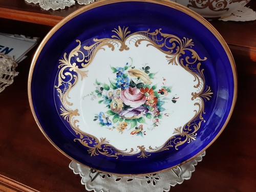 Grand plat porcelaine dessiné - plat,