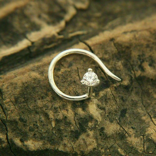 2mm moissanite solitaire nez - moissanite,