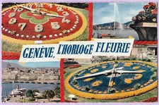 CPSM 4 vues GENEVE - L'Horloge