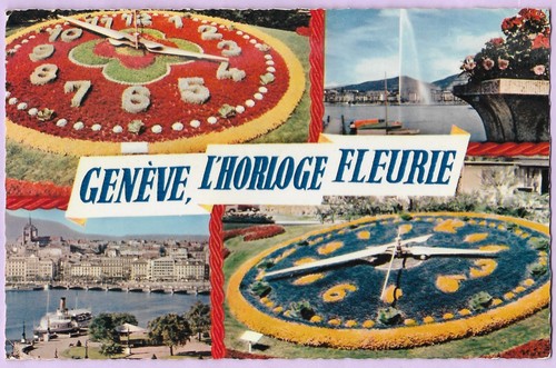Cpsm vues geneve l horloge - 4,