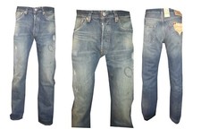 Jeans Levis 501 Homme Déchiré W 30 31 32 34 Pantalon en Neuf Bleu Classique