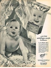 PUBLICITE ADVERTISING 034   1962   GALLIASEC   lait en poudre pour bébé