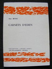 Jean Benac Carnets d'Eden Ed