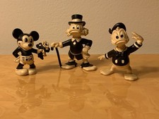 Lots de 3 figurines vintage en noir et blanc Walt Disney Productions / Bully 