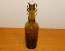 ancien vintage BOUTEILLE en VERRE brasserie de MULHOUSE alsace BIERE D'ALSACE