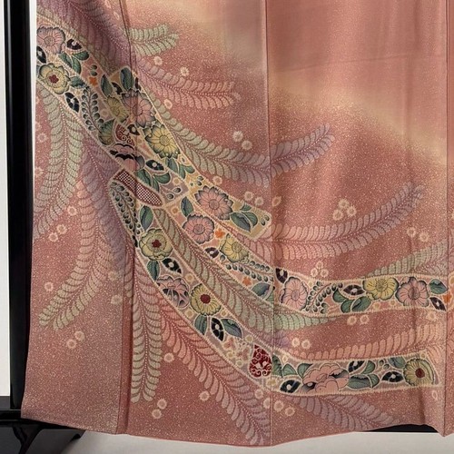 Japanese silk houmongi kimono - japanese,