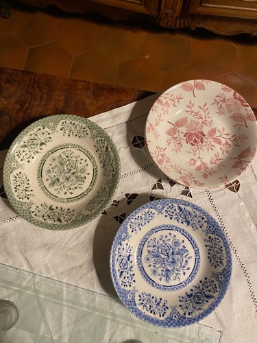 Anciennes assiettes anglaises - anciennes,