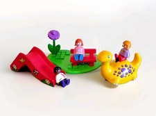 Playmobil 123 6748 Aire de Jeux Complet Toboggan Dino + Figurines Très Bon État