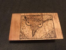 Ornement libre hibou pyrographie hêtre fendu massif anglais.