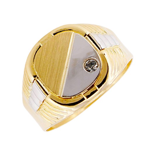 Bague homme jaune - or,