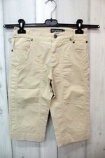 Jeans Jeckerson Femme Taille 42 Coton Beige Shorts Pantalon Logo Italie