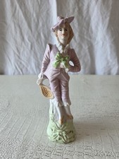Statuette Statue Figurine Sujet Bibelot Porcelaine Biscuit Raquette Tennis Dandy