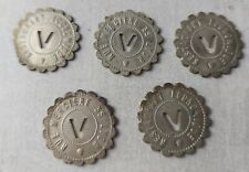 Lot de 5 anciens jetons /