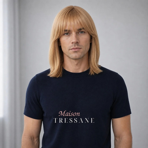 Perruque homme carré blond