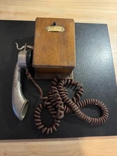 Téléphone mural ancien Thomson-Houston – N° F 71690 – Début XXe siècle