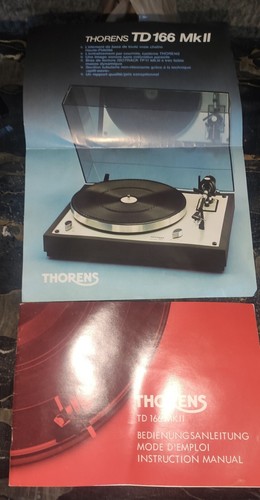 Mode emploi thorens 166 mkii - thorens,