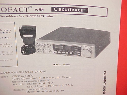 1978 president radio - president, cb
