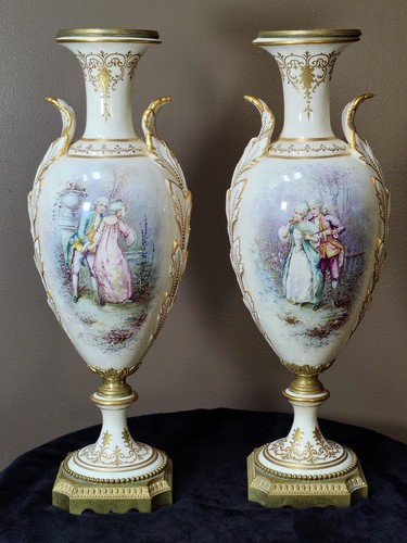 C1890 pair french sèvres - c1890,