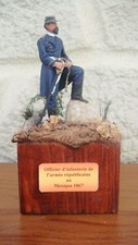  Figurine Peinte Art-Girona Officier inf. armée républ. au Mexique 1867