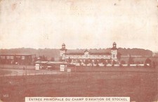 CPA BELGIQUE / STOCKEL / ENTREE PRINCIPALE DU CHAMP D'AVIATION DE STOCKEL