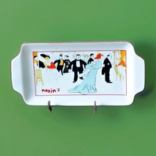 plat à cake en porcelaine