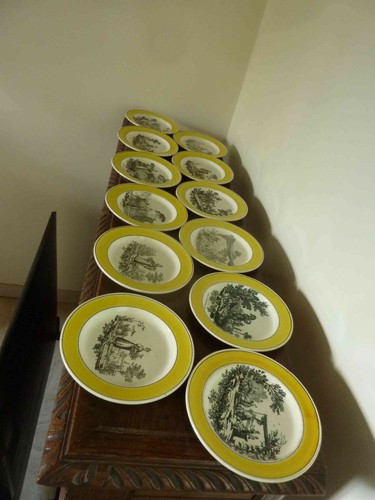 Assiettes creil décor - assiettes,