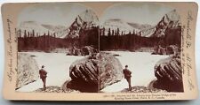 PHOTO STEREO CANADA Mt Stephen Mt Dennis Kicking Horse River Field mountain X302
