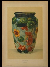 VASE ART NOUVEAU FRANÇAIS EN GRÈS, BARRAGE ALBERT - 1899 - LITHOGRAPHIE