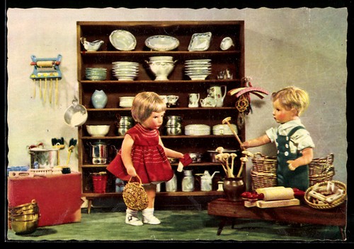 Carte postale poupées käthe - poupées,