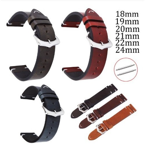 Bracelet montre cuir marron - bracelet,