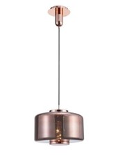Lustre Verre Suspension Design Moderne Cuivre 1 Lumière MN-43