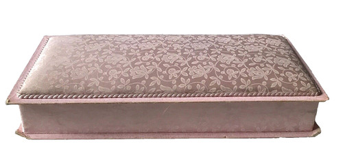 Boîte ancienne tissu rose - ancienne,