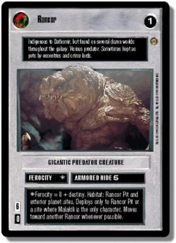Rancor star wars ccg decipher - rancor,