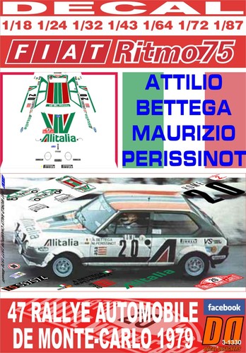 Decal fiat ritmo - decal, a.
