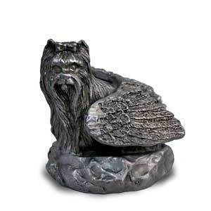 Pewter yorkie terrier angel - pewter,