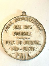 CHEVAUX PLAQUE CONCOURS HIPPIQUE 1975 BORDEAUX Foire Prix Journal Sud Ouest T1
