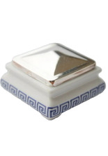 Boîte en porcelaine et argent