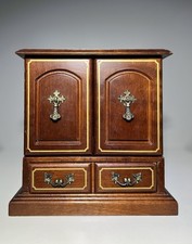 Vintage Boîte/Coffret  À Bijoux En Bois Massif Ancienne À Tiroir Rangement 60’S