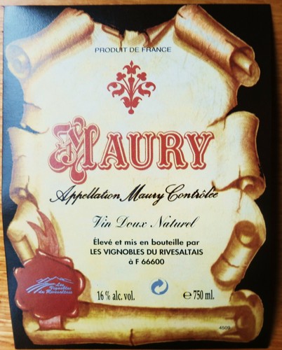Etiquettes vins france - etiquettes, maury
