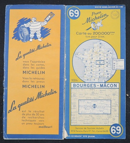 Carte michelin bourges - 69,