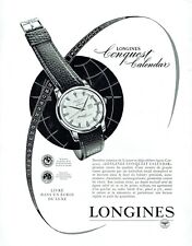 publicité Advertising 0921 1956   montre Longines conquest  calendar