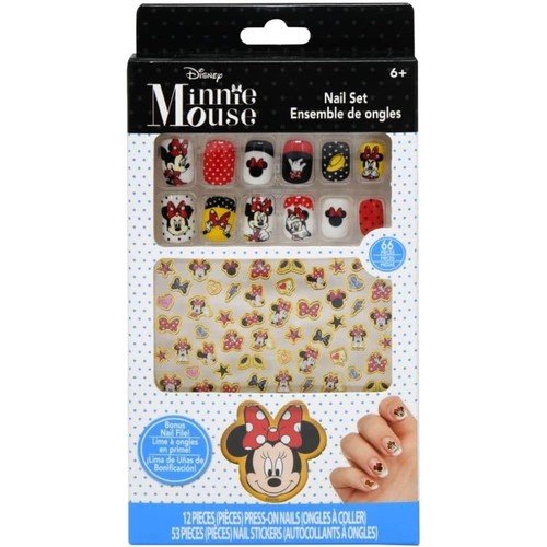 Minnie nail art - nail, stickers