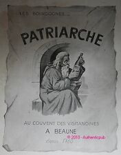 PUBLICITE 1948 VIN BOURGOGNE PATRIARCHE COUVENT VISITANDINES BEAUNE wine ad PUB