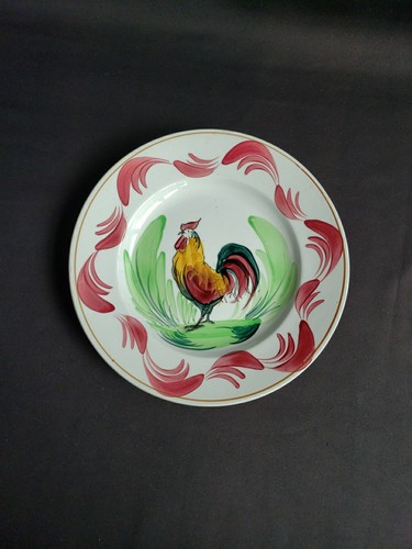Assiette ancienne coq - assiette,
