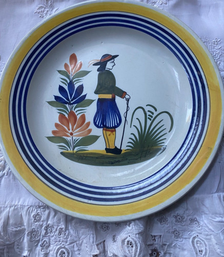Assiette henriot quimper - quimper, avec