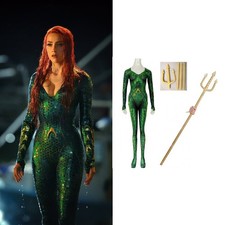 Costume Aquaman Mera Cosplay femme combinaison Halloween Zentai + Trident