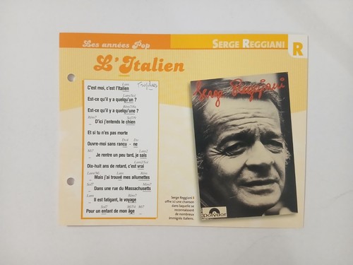 Carte fiche serge reggiani - carte,