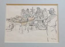 Georges GOBO (1876-1958) - Marché breton - Dessin  - Douarnenez  Angers  Nantes