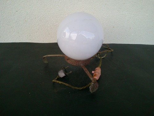 Lampe table art deco pied - table,